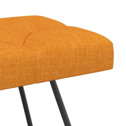Bänk med knappar Mörkgul 110 x 40 x 46 cm Tyg