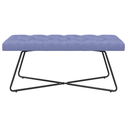 Bänk med knappar Jeansblå 110 x 40 x 46 cm Tyg