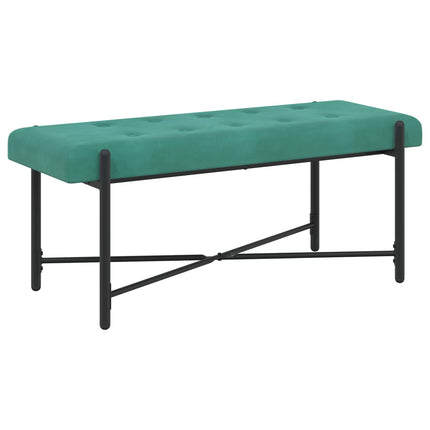 Knappstoppad bänk med kuddar Turkos 110 x 40 x 46 cm Sammet