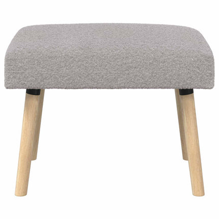 bänk Enfärgad Ljusgrå 60 x 40 x 45 cm Bouclé
