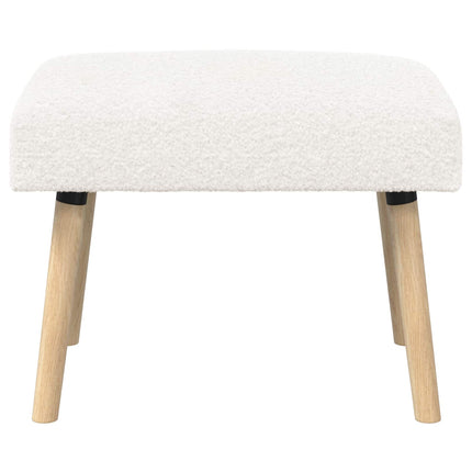 bänk Enfärgad Gräddvit 60 x 40 x 45 cm Bouclé