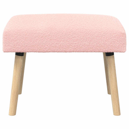 bänk Enfärgad Rosa 60 x 40 x 45 cm Bouclé