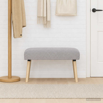 bänk Enfärgad Ljusgrå 80 x 40 x 46 cm Bouclé
