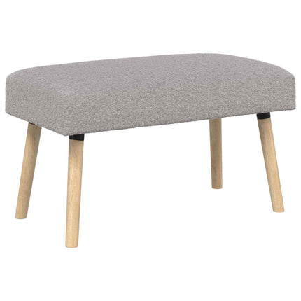 bänk Enfärgad Ljusgrå 80 x 40 x 46 cm Bouclé