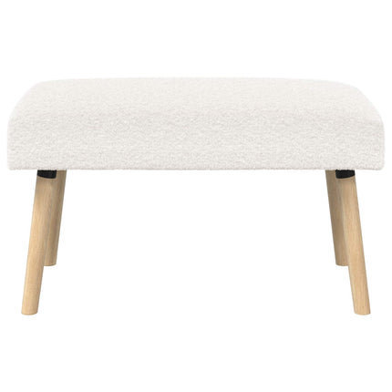 bänk Enfärgad Gräddvit 80 x 40 x 46 cm Bouclé