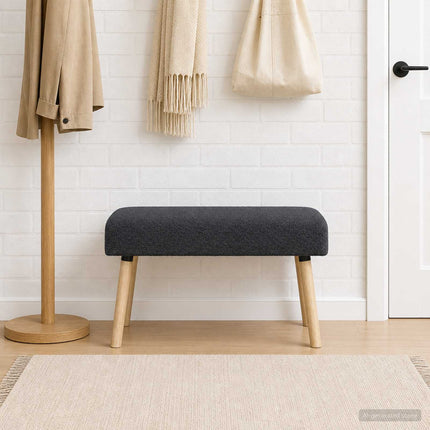 bänk Enfärgad Mörkgrå 80 x 40 x 46 cm Bouclé