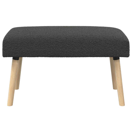 bänk Enfärgad Mörkgrå 80 x 40 x 46 cm Bouclé
