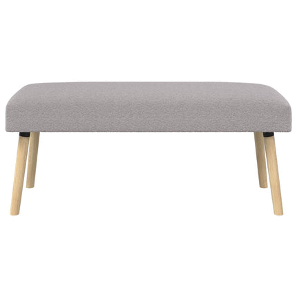 bänk Enfärgad Ljusgrå 110 x 40 x 46 cm Bouclé