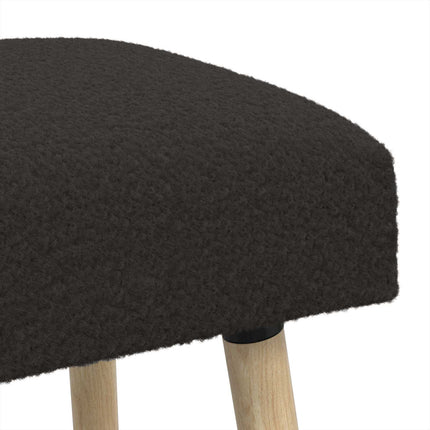bänk Enfärgad Svart 110 x 40 x 46 cm Bouclé