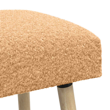 bänk Enfärgad Beige 110 x 40 x 46 cm Bouclé