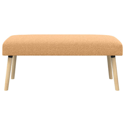 bänk Enfärgad Beige 110 x 40 x 46 cm Bouclé