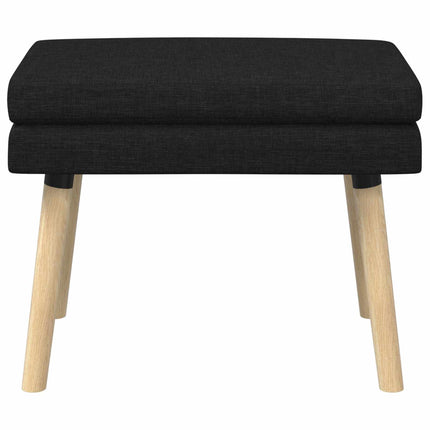 Dubbel-lager bänk Svart 60 x 40 x 46 cm Tyg