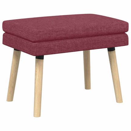 Dubbel-lager bänk Vinröd 60 x 40 x 46 cm Tyg