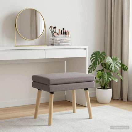 Dubbel-lager bänk Taupe 60 x 40 x 46 cm Tyg