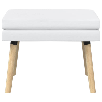Dubbel-lager bänk Vit 60 x 40 x 46 cm Tyg
