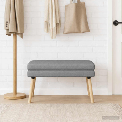 Dubbel-lager bänk Ljusgrå 80 x 40 x 47 cm Tyg