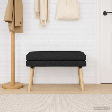 Dubbel-lager bänk Svart 80 x 40 x 47 cm Tyg