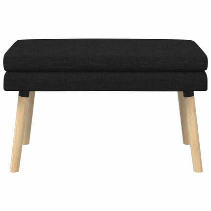 Dubbel-lager bänk Svart 80 x 40 x 47 cm Tyg