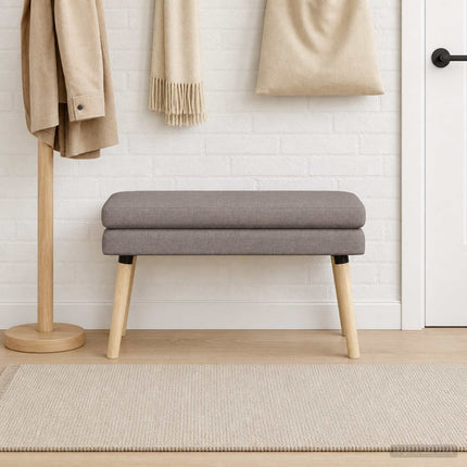 Dubbel-lager bänk Taupe 80 x 40 x 47 cm Tyg