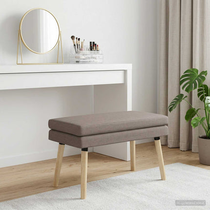 Dubbel-lager bänk Taupe 80 x 40 x 47 cm Tyg