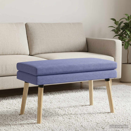 Dubbel-lager bänk Jeansblå 80 x 40 x 47 cm Tyg