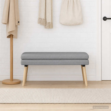 Dubbel-lager bänk Ljusgrå 110 x 40 x 47 cm Tyg