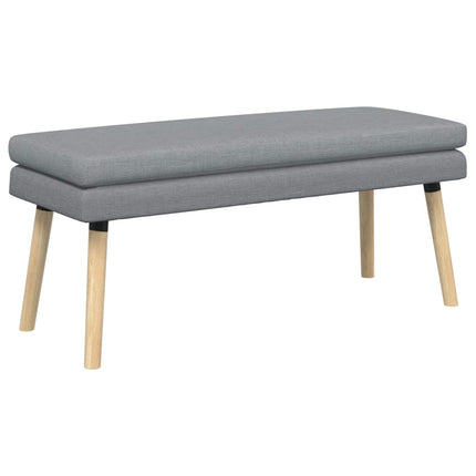 Dubbel-lager bänk Ljusgrå 110 x 40 x 47 cm Tyg
