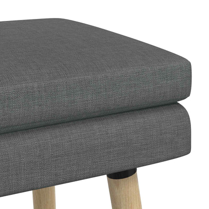 Dubbel-lager bänk Mörkgrå 110 x 40 x 47 cm Tyg