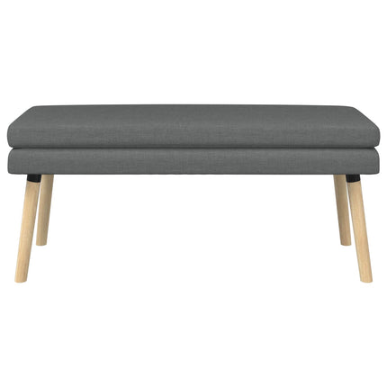 Dubbel-lager bänk Mörkgrå 110 x 40 x 47 cm Tyg