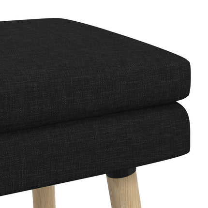 Dubbel-lager bänk Svart 110 x 40 x 47 cm Tyg