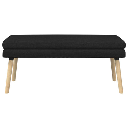 Dubbel-lager bänk Svart 110 x 40 x 47 cm Tyg