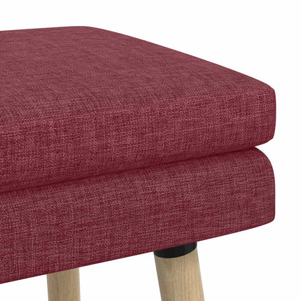 Dubbel-lager bänk Vinröd 110 x 40 x 47 cm Tyg