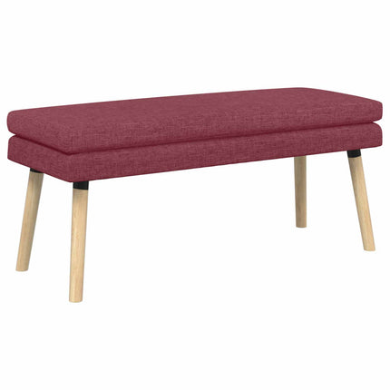 Dubbel-lager bänk Vinröd 110 x 40 x 47 cm Tyg