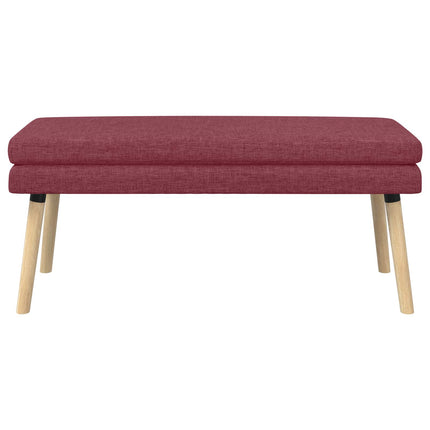 Dubbel-lager bänk Vinröd 110 x 40 x 47 cm Tyg