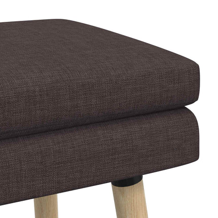 Dubbel-lager bänk Mörkbrun 110 x 40 x 47 cm Tyg