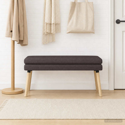 Dubbel-lager bänk Mörkbrun 110 x 40 x 47 cm Tyg