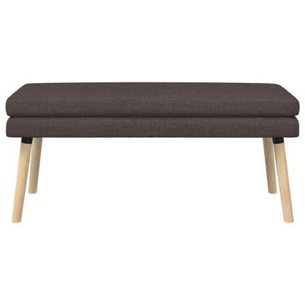 Dubbel-lager bänk Mörkbrun 110 x 40 x 47 cm Tyg
