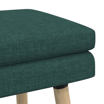 Dubbel-lager bänk Mörkgrön 110 x 40 x 47 cm Tyg