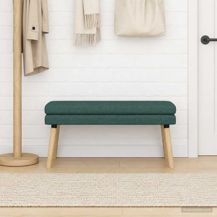 Dubbel-lager bänk Mörkgrön 110 x 40 x 47 cm Tyg