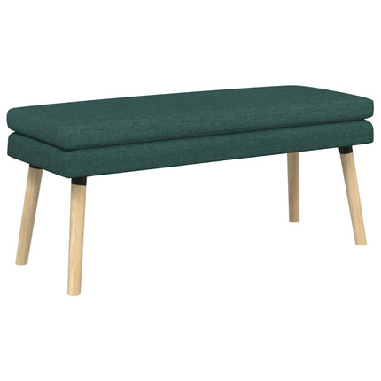 Dubbel-lager bänk Mörkgrön 110 x 40 x 47 cm Tyg