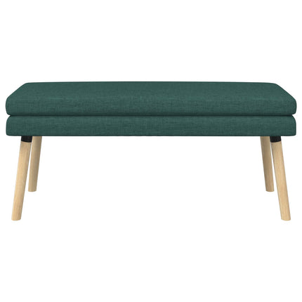 Dubbel-lager bänk Mörkgrön 110 x 40 x 47 cm Tyg