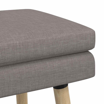 Dubbel-lager bänk Taupe 110 x 40 x 47 cm Tyg