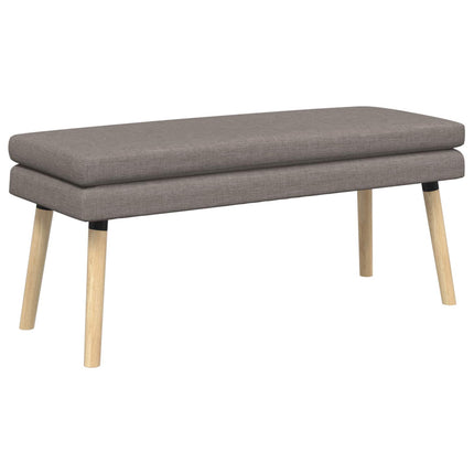 Dubbel-lager bänk Taupe 110 x 40 x 47 cm Tyg
