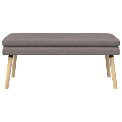 Dubbel-lager bänk Taupe 110 x 40 x 47 cm Tyg