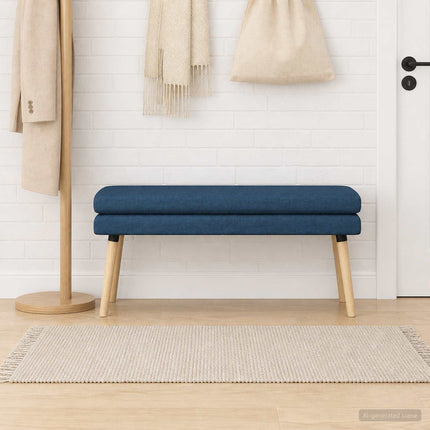 Dubbel-lager bänk Blå 110 x 40 x 47 cm Tyg