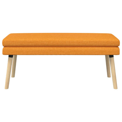 Dubbel-lager bänk Mörkgul 110 x 40 x 47 cm Tyg