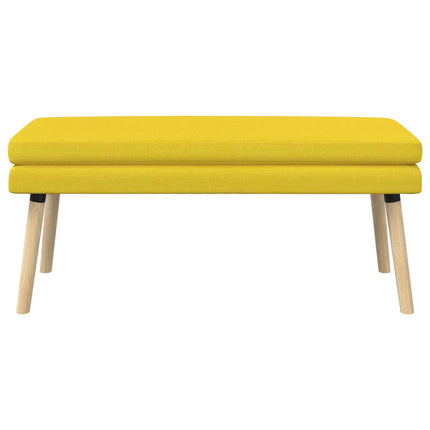 Dubbel-lager bänk Ljusgul 110 x 40 x 47 cm Tyg