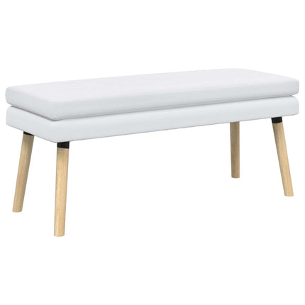 Dubbel-lager bänk Vit 110 x 40 x 47 cm Tyg