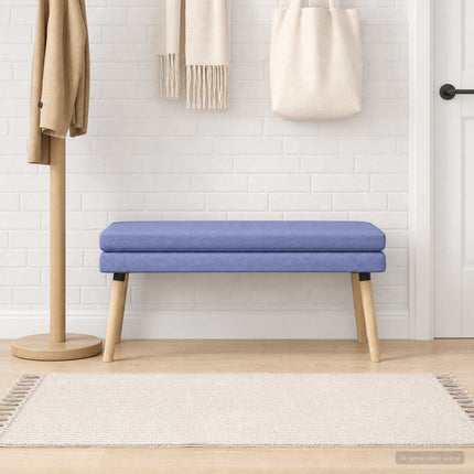 Dubbel-lager bänk Jeansblå 110 x 40 x 47 cm Tyg