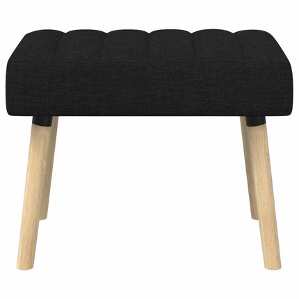 Kanalstoppad Bänk Svart 60 x 40 x 45 cm Tyg